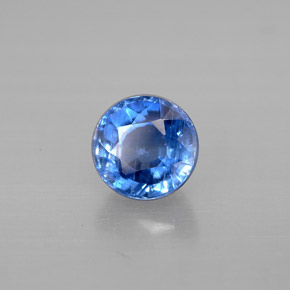 Cianita Azul natural de 1.24 ct, Corte Redondo, VS-SI
