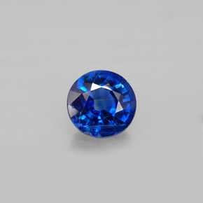 Cianita azul natural de 1,06 ct, corte redondo, VS