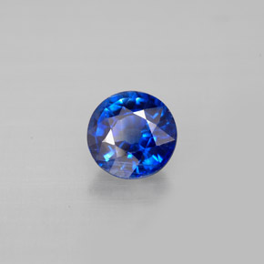 Cianita azul natural de 1,06 ct, corte redondo, VS