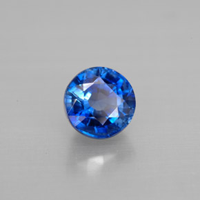 Cianita azul natural de 1,34 ct, corte redondo, VS-SI