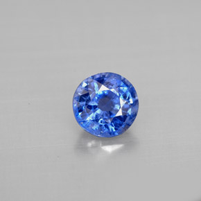 Cianita azul natural de 0,97 ct, corte redondo, VS-SI