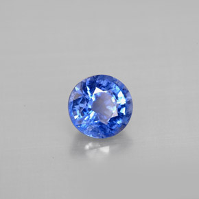 Cianita azul natural de 0,97 ct, corte redondo, VS-SI