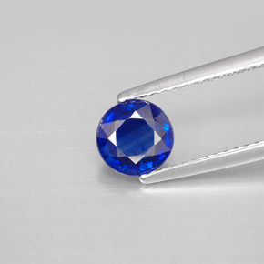 Cianita azul natural de 1,08 ct, corte redondo, VS-SI