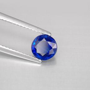 Cianita azul natural de 1,08 ct, corte redondo, VS-SI