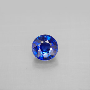 Cianita azul natural de 1,23 ct, corte redondo, VS-SI