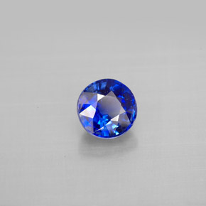 Cianita azul natural de 1,23 ct, corte redondo, VS-SI