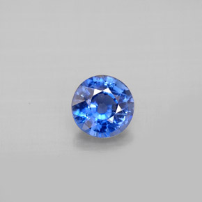 Cianita azul natural de 0,85 ct, corte redondo, VS-SI