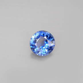 Cianita azul natural de 0,85 ct, corte redondo, VS-SI