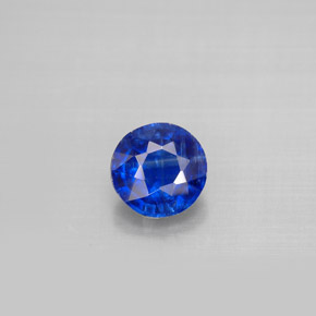 Cianita azul natural de 1,00 ct, corte redondo, VS-SI