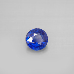 Cianita azul natural de 1,00 ct, corte redondo, VS-SI