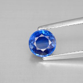 Cianita azul natural de 1,22 ct, corte redondo, VS-SI