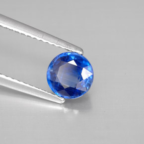 Cianita azul natural de 1,22 ct, corte redondo, VS-SI