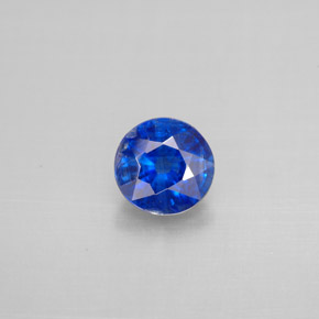 Cianita azul natural de 0,99 ct, corte redondo, VS-SI