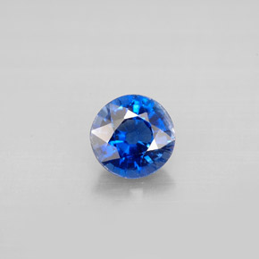 Cianita azul natural de 0,89 ct, corte redondo, VS-SI