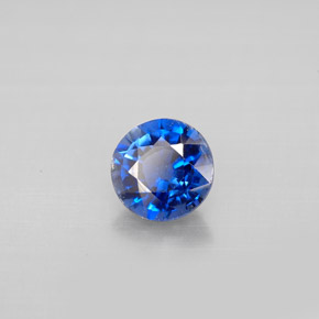Cianita azul natural de 0,89 ct, corte redondo, VS-SI