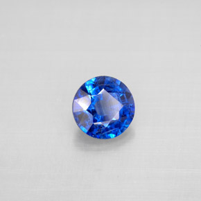 Cianita azul natural de 1,03 ct, corte redondo, VS-SI