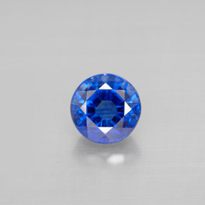 Cianita azul natural de 1,30 ct, corte redondo, VS-SI