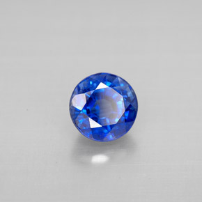 Cianita azul natural de 1,30 ct, corte redondo, VS-SI