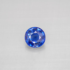 Cianita azul natural de 1,00 ct, corte redondo, VS-SI