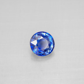 Cianita azul natural de 1,00 ct, corte redondo, VS-SI
