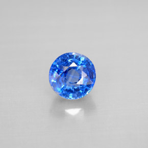 Cianita azul natural de 1,25 ct, corte redondo, VS-SI
