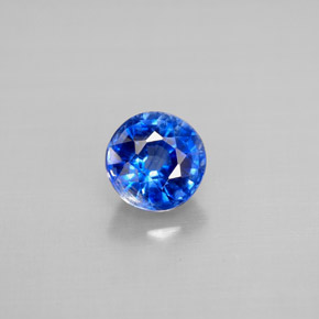 Cianita azul natural de 1,20 ct, corte redondo, VS-SI