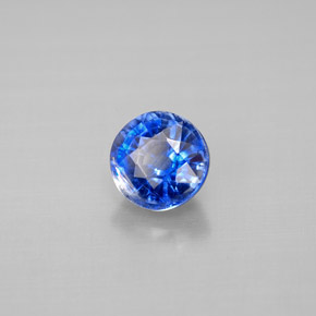 Cianita azul natural de 1,20 ct, corte redondo, VS-SI