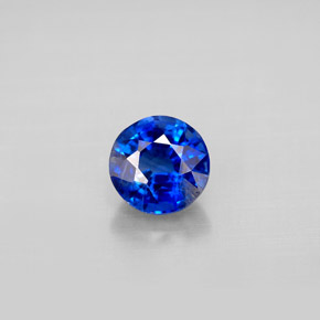 Cianita azul natural de 1,19 ct, corte redondo, VS-SI