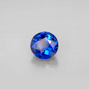 Cianita azul natural de 1,19 ct, corte redondo, VS-SI