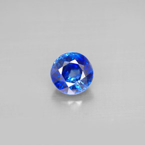 Cianita azul natural de 1,12 ct, corte redondo, VS-SI