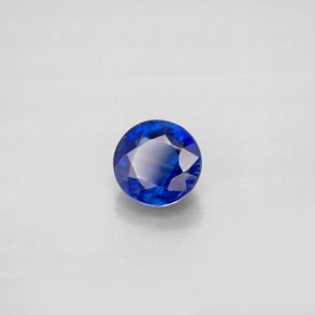 Cianita azul natural de 1,09 ct, corte redondo, VS-SI