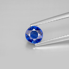 Cianita azul natural de 0,81 ct, corte redondo, VS-SI