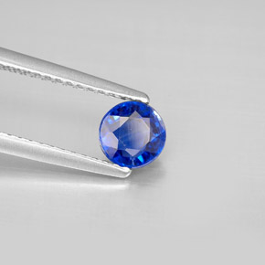 Cianita azul natural de 0,81 ct, corte redondo, VS-SI