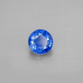 Cianita azul natural de 1,29 ct, corte redondo, VS-SI