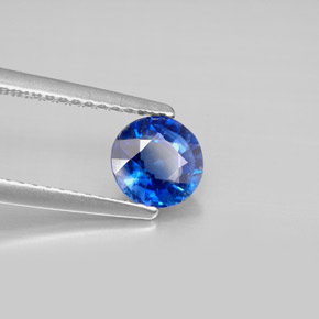Cianita azul natural de 0,93 ct, corte redondo, VS-SI