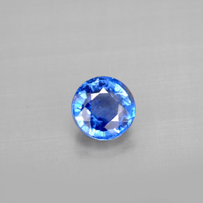 Cianita Azul natural de 1.24 ct, Corte Redondo, VS-SI