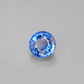 Cianita Azul natural de 1.24 ct, Corte Redondo, VS-SI