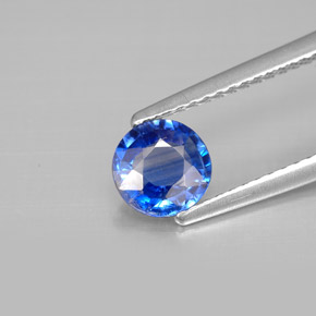 Cianita azul natural de 0,78 ct, corte redondo, VS-SI