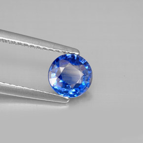 Cianita azul natural de 0,78 ct, corte redondo, VS-SI
