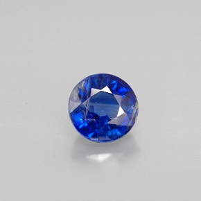 Cianita azul natural de 1,21 ct, corte redondo, VS-SI