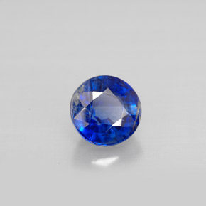 Cianita azul natural de 1,21 ct, corte redondo, VS-SI