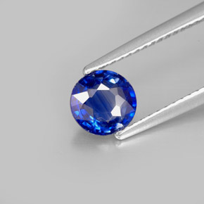 Cianita azul natural de 0,97 ct, corte redondo, VS-SI
