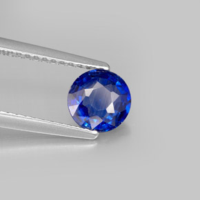 Cianita azul natural de 0,97 ct, corte redondo, VS-SI