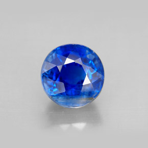 Cianita azul natural de 2,71 ct, corte redondo, SI
