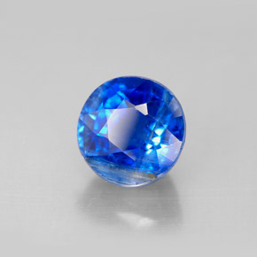 Cianita azul natural de 2,71 ct, corte redondo, SI