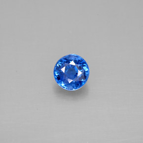 Cianita Azul natural de 0.66 ct, Corte Redondo, VS-SI