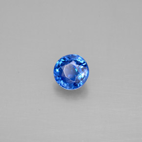 Cianita Azul natural de 0.66 ct, Corte Redondo, VS-SI