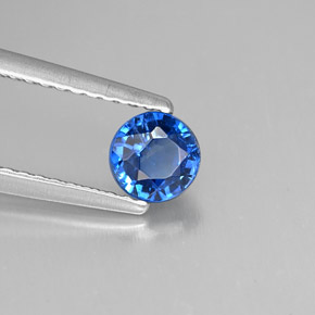 Cianita azul natural de 0,65 ct, corte redondo, SI