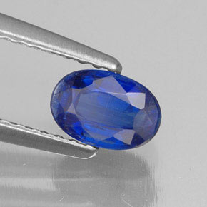 Cianita azul natural de 0,78 ct, corte óvalo, VS-SI