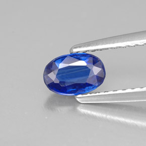 Cianita azul natural de 0,49 ct, corte óvalo, VS-SI